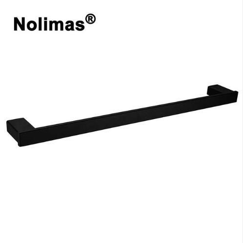 2018 Sus 304 Stainless Steel Bathroom Hardware Set Polished Black Paper Holder Toothbrush Holder Towel Bar Bathroom Accessories