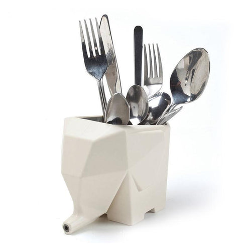 Creative ELEPHANT-SHAPED CUTLERY DRAINER