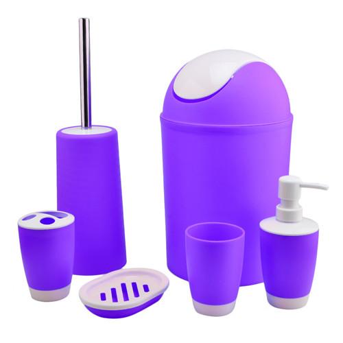 2016 Hot 6Pcs/set European Style Bathroom Accessory Set Soap Dish Dispenser Tumbler Toilet Brush Holder Banheiro Gadgets