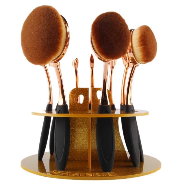 10 Hole Oval Makeup Brush Holder Drying Rack Organizer Cosmetic Shelf Tool brochas maquillaje profesional pinceaux maquillage #7