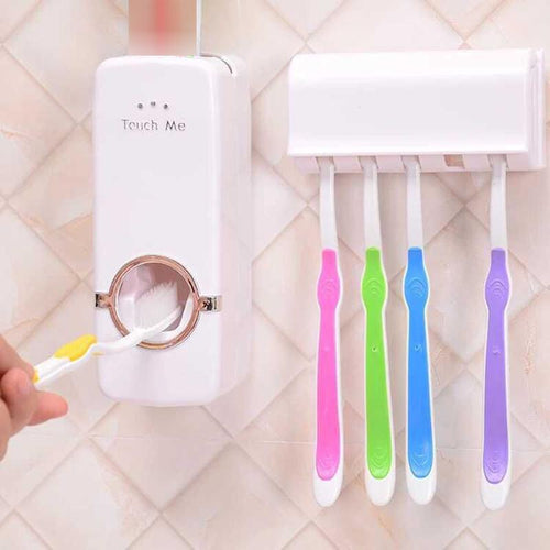Automatic Toothpaste Dispenser And Tooth Brush Holder Set