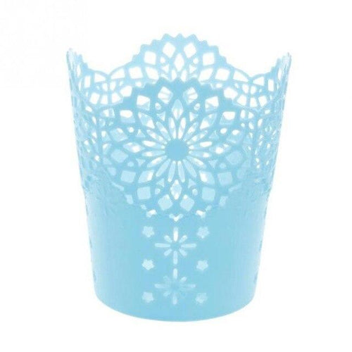 1 Pc Creative Multi functional Hollow Flower Pen Pot Makeup Brush Holder Desktop Rubbish Storage Baskets