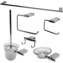 Load image into Gallery viewer, ALFI brand AB9515 Brushed Nickel/Polished Chrome 6 Piece Matching Bathroom Accessory Set