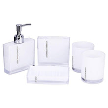 Load image into Gallery viewer, 5Pcs/Set Bathroom Suit Accessories Include Bath Cup Bottle Toothbrush Holder Soap Dish Bath Accessories