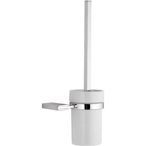 DI Wire Wall Mounted Toilet Brush Bowl & Holder Set - Polished Chrome