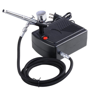 Yescom 0.3mm Dual Action Airbrush Kit with Air/Fluid Compressor